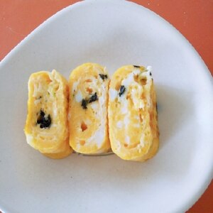 海苔＆キャベツ＆チーズの卵焼き